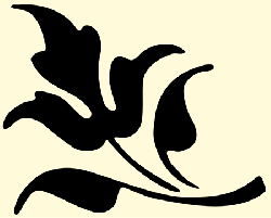 Szablon malarski: Mały ornament liść 01